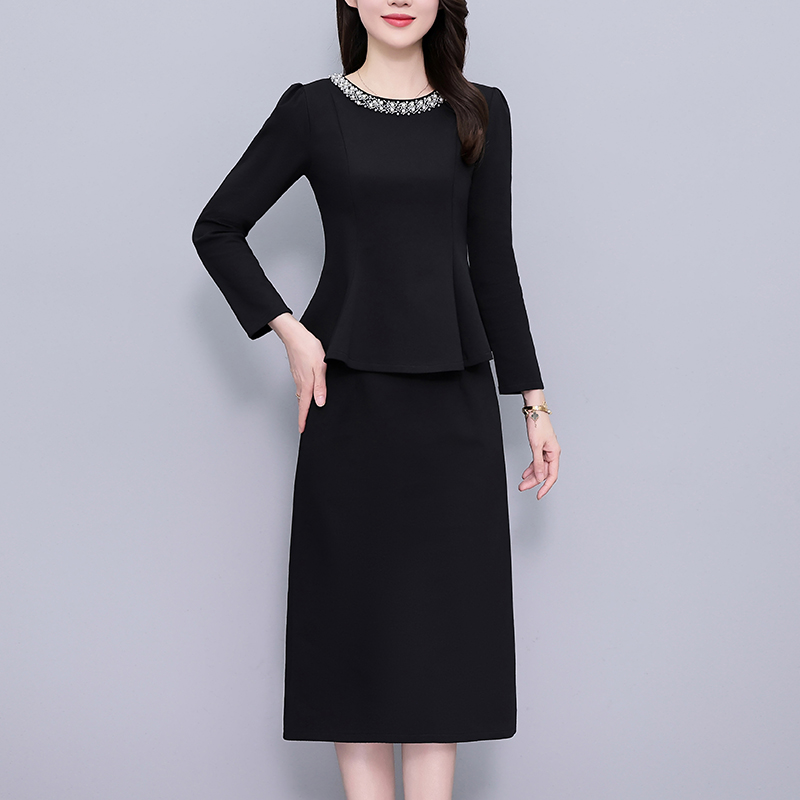 Elegant Ruffle Two-Piece Top and Skirt Set for Women