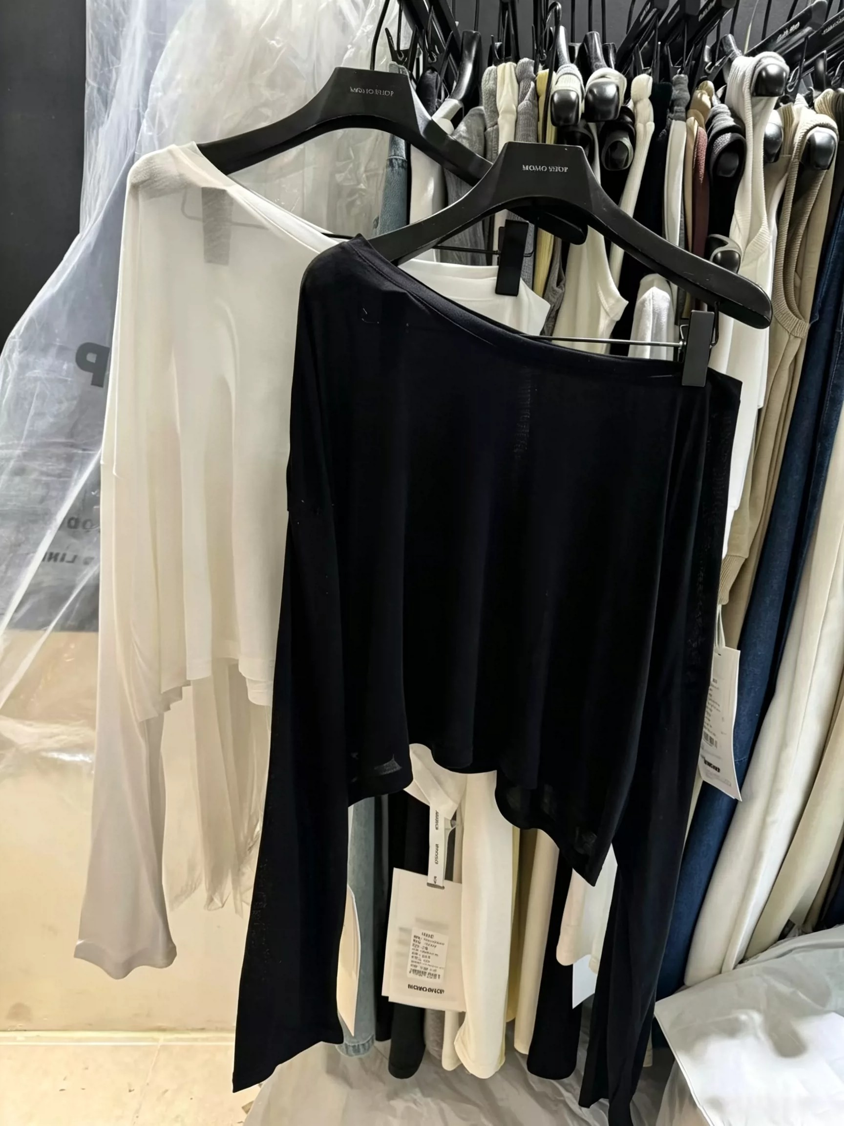 Korean Lazy Style One-Shoulder Long-Sleeve T-Shirt for Women 2026 Summer Sheer Vacation Sun Protection Cover-Up Top - Image 4