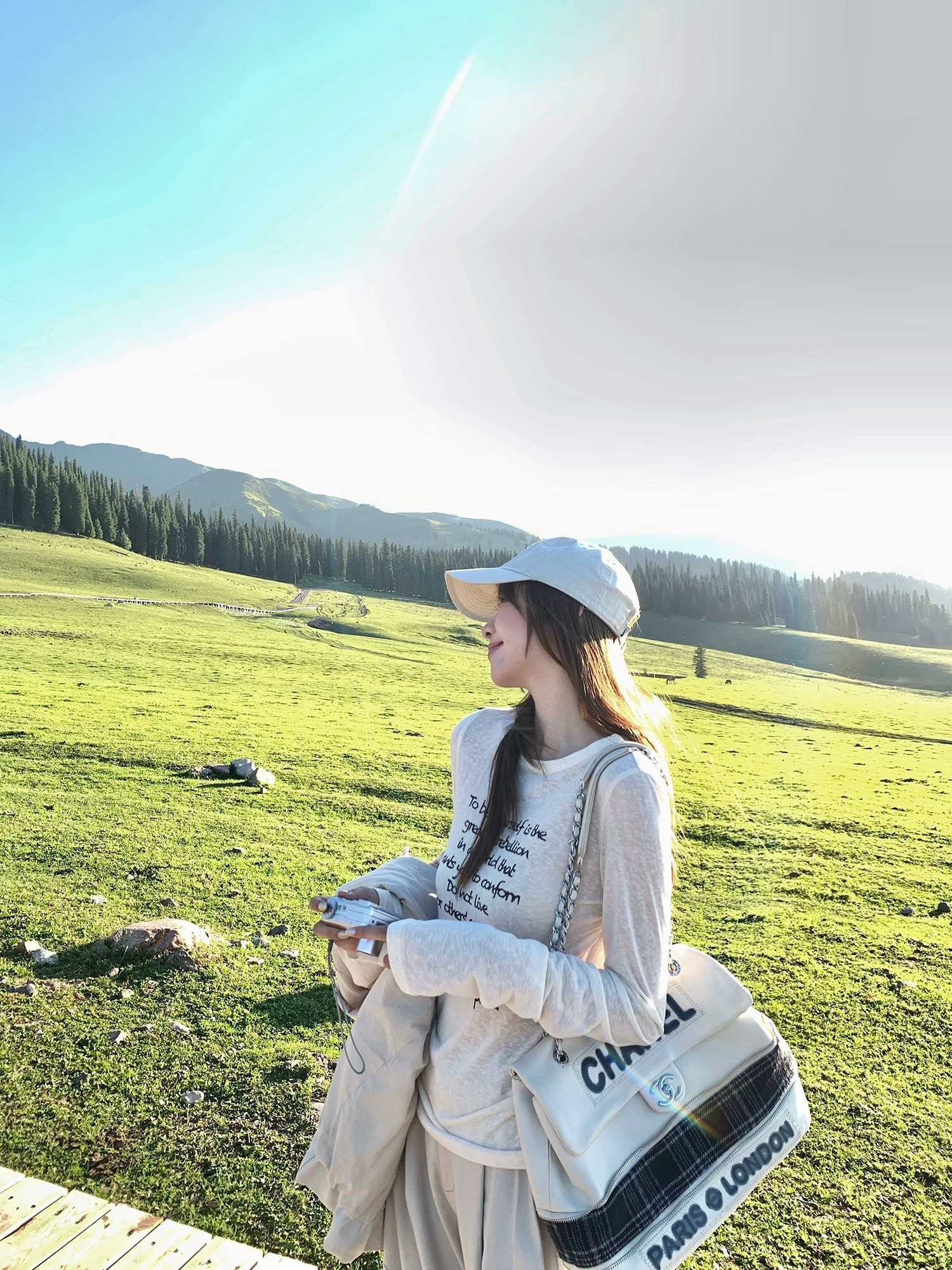Women's Casual Long Sleeve T-Shirt with Letter Print and Drawstring - Image 3