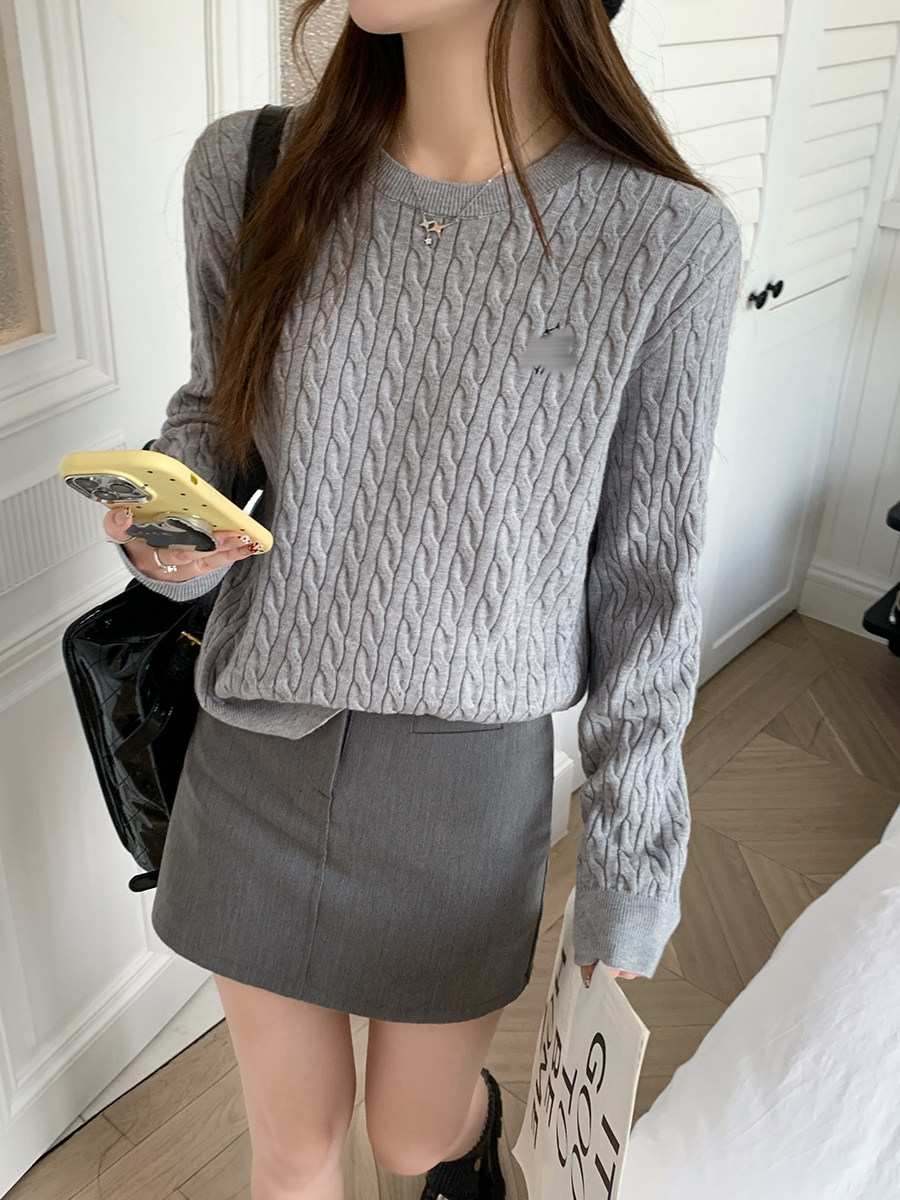 Women's Yellow Knit Sweater 2026 Fall Pullover with Horse Logo - Image 4